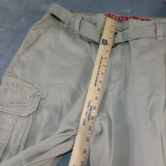 Union Bay Cargo‎ Pants B&T Survivor Straight Leg Belted 44 x 30 Beige NEW Cotton - Picture 5 of 16